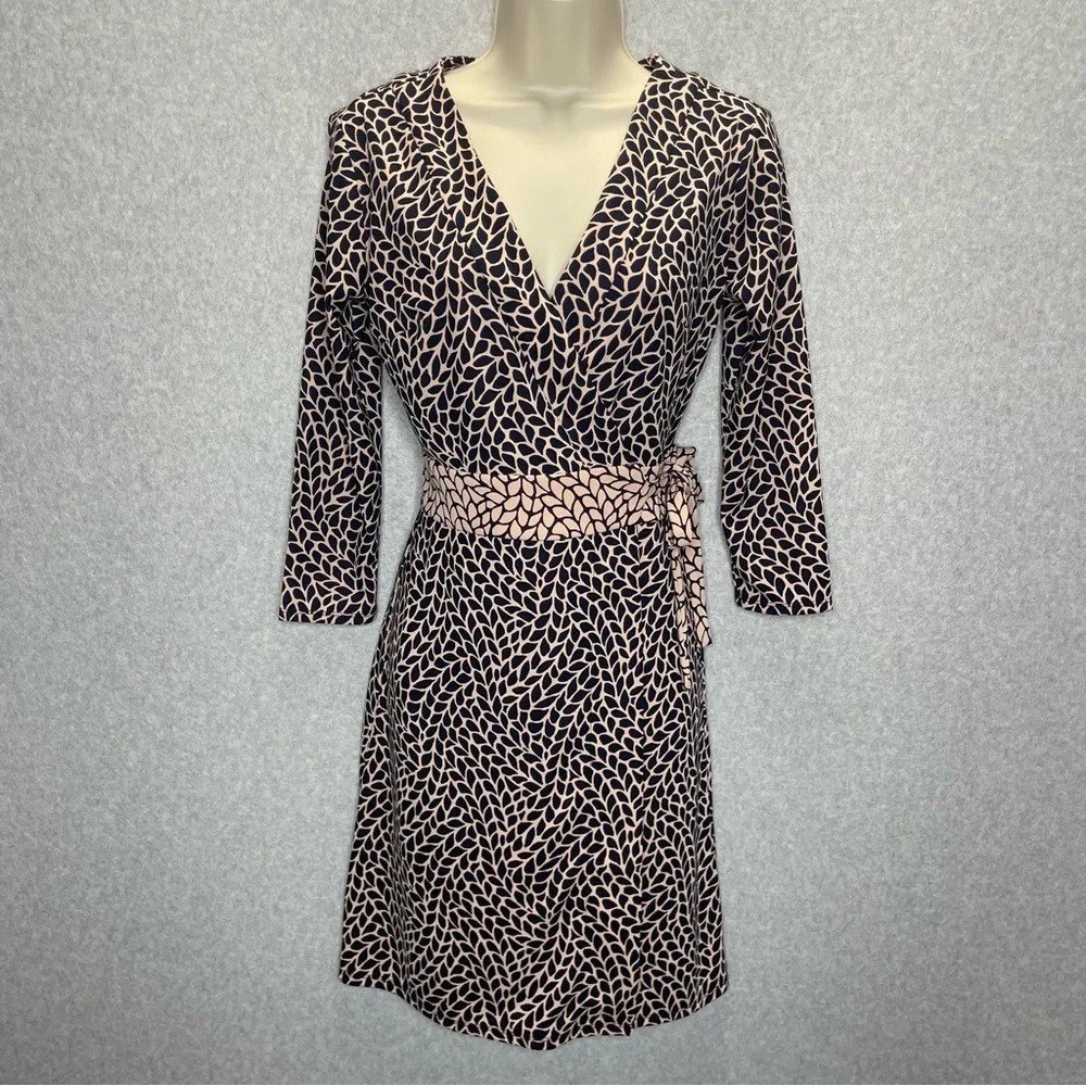 Ann Taylor True Wrap Abstract Printed Dress